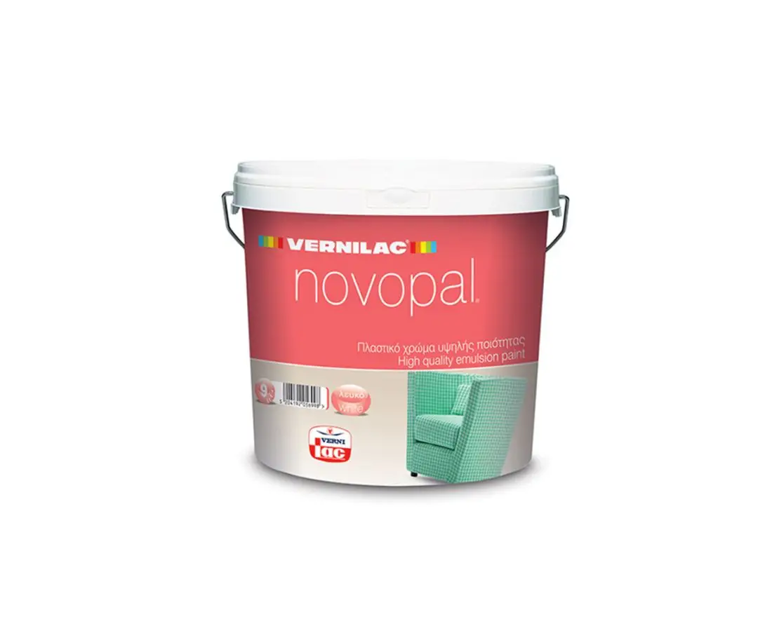 წყალემულსია NOVOPAL No.8580 9 ლ. — ინტერიერის საღებავი